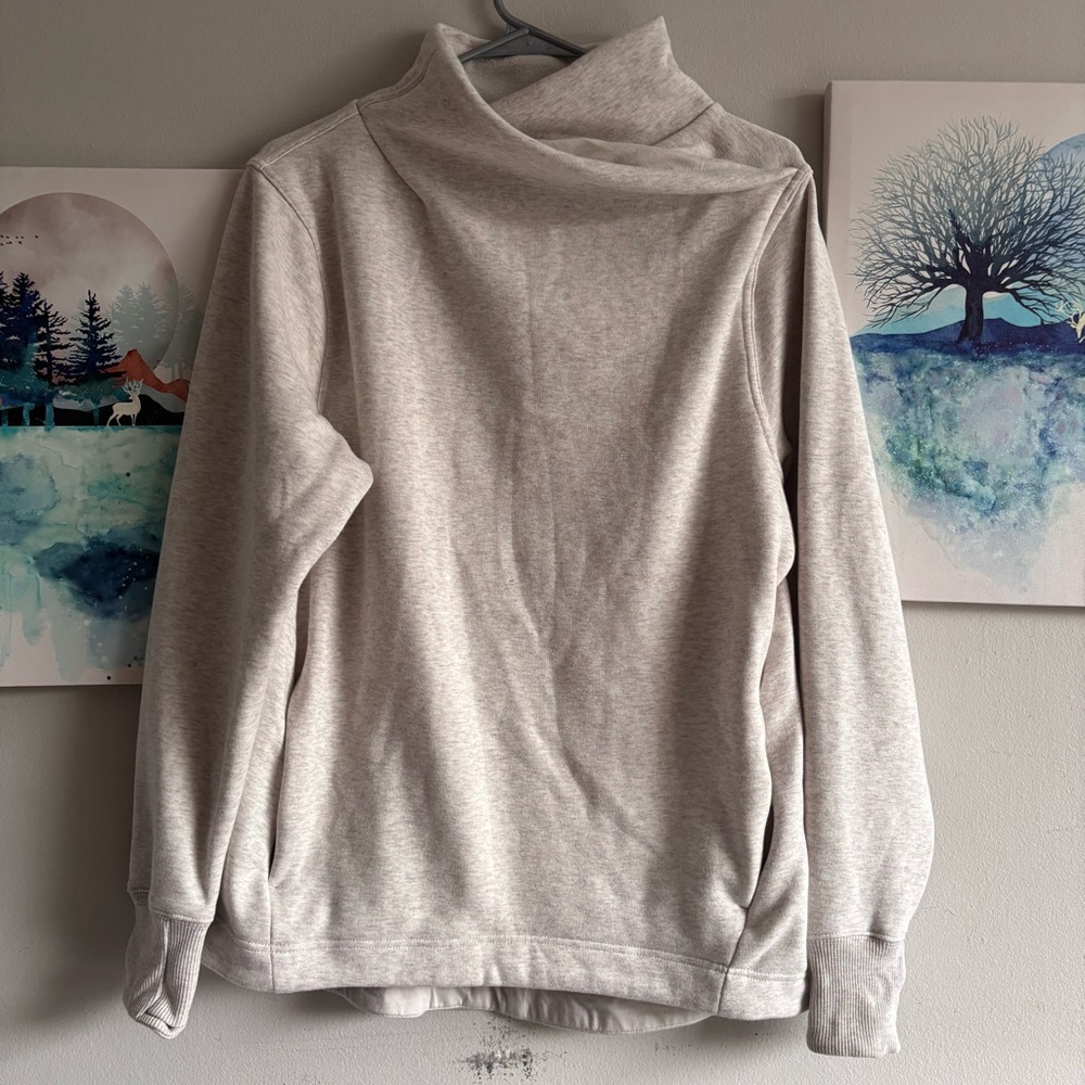 Athleta Cozy Karma Twist Neck Sweatshirt Medium